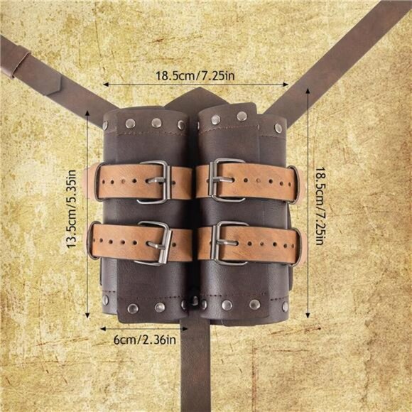 Medieval Sword Back Holster Cosplay Sword Belt Frog Adjustable Sword Back Holder - Picture 4 of 8